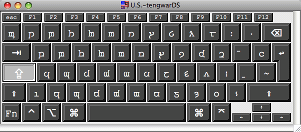 keyboard layout with capslock